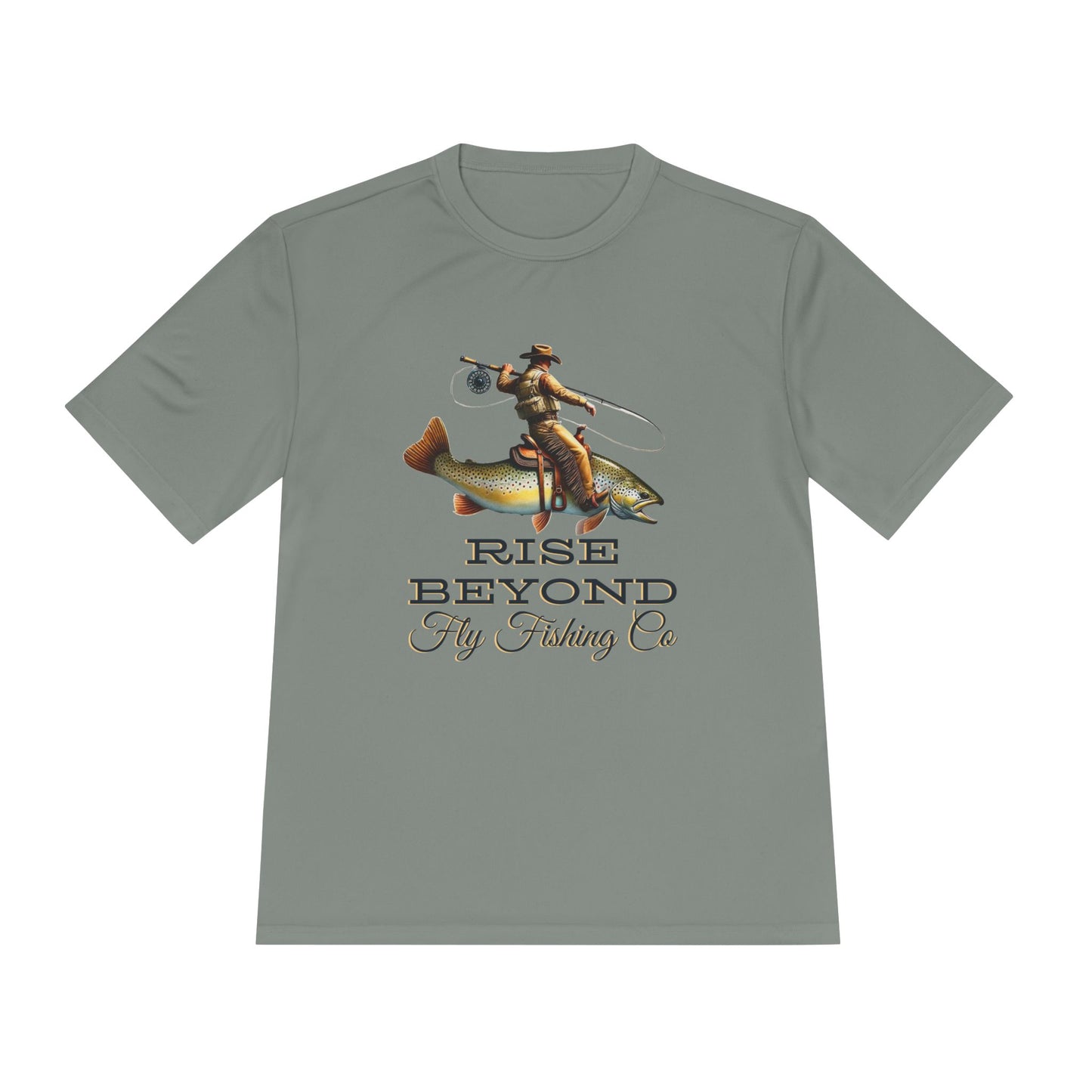 Rise Beyond Cowboy Trout Performance Tee – Moisture Wicking