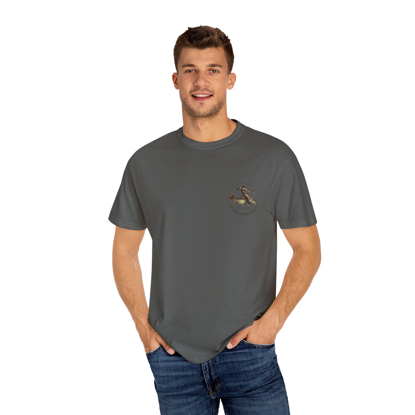We’re Here for Your Flies – Stagecoach Raid Fly Fishing Tee Wild West Humor T-Shirt