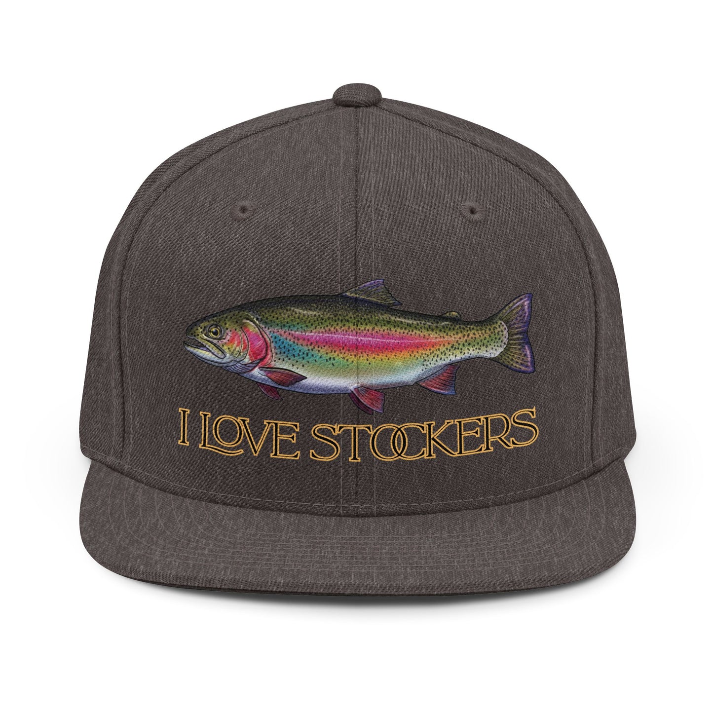 I Love Stockers Hat RainbowTrout Embroidered Snapback Hat