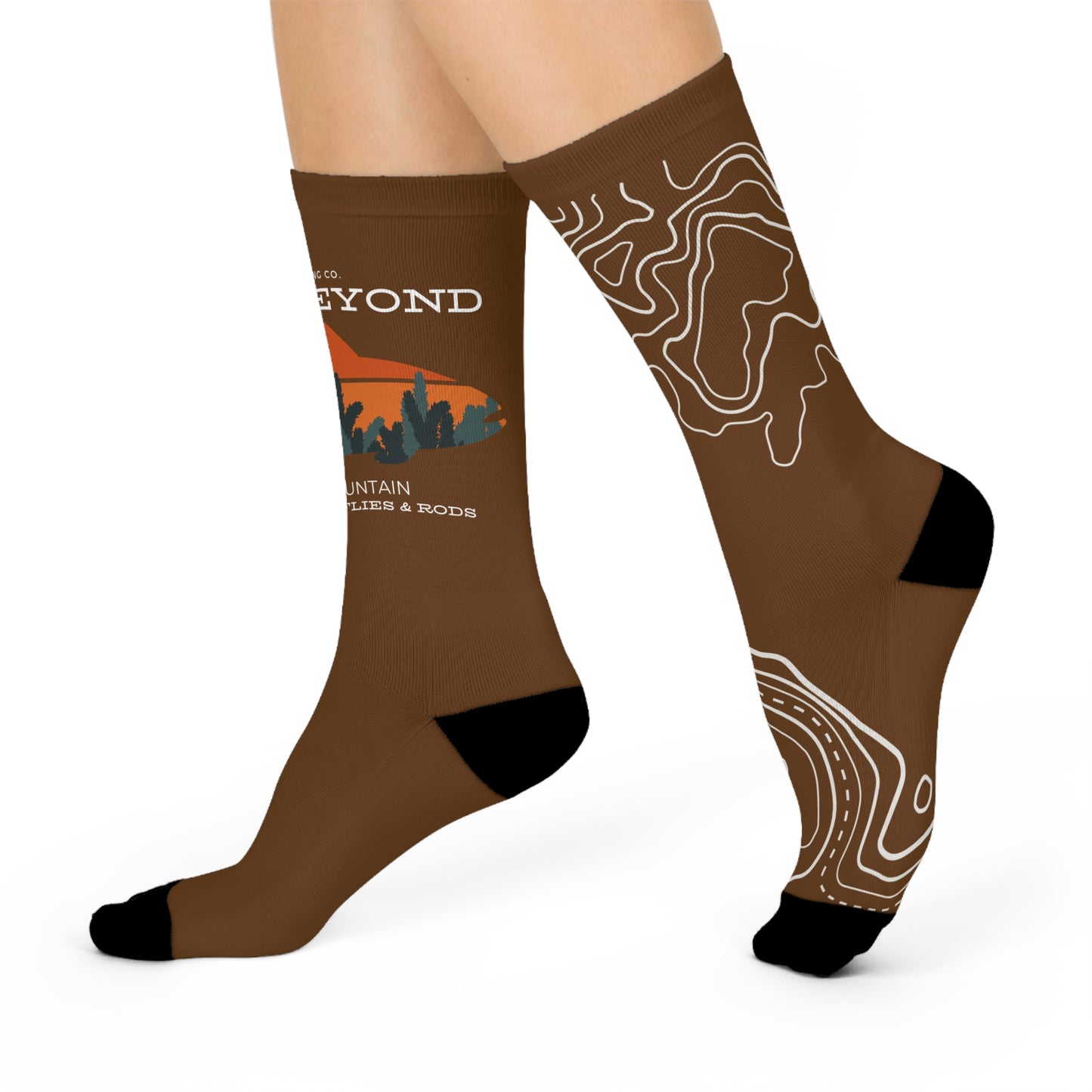 Rise Beyond Rocky Mountain Skyline Socks