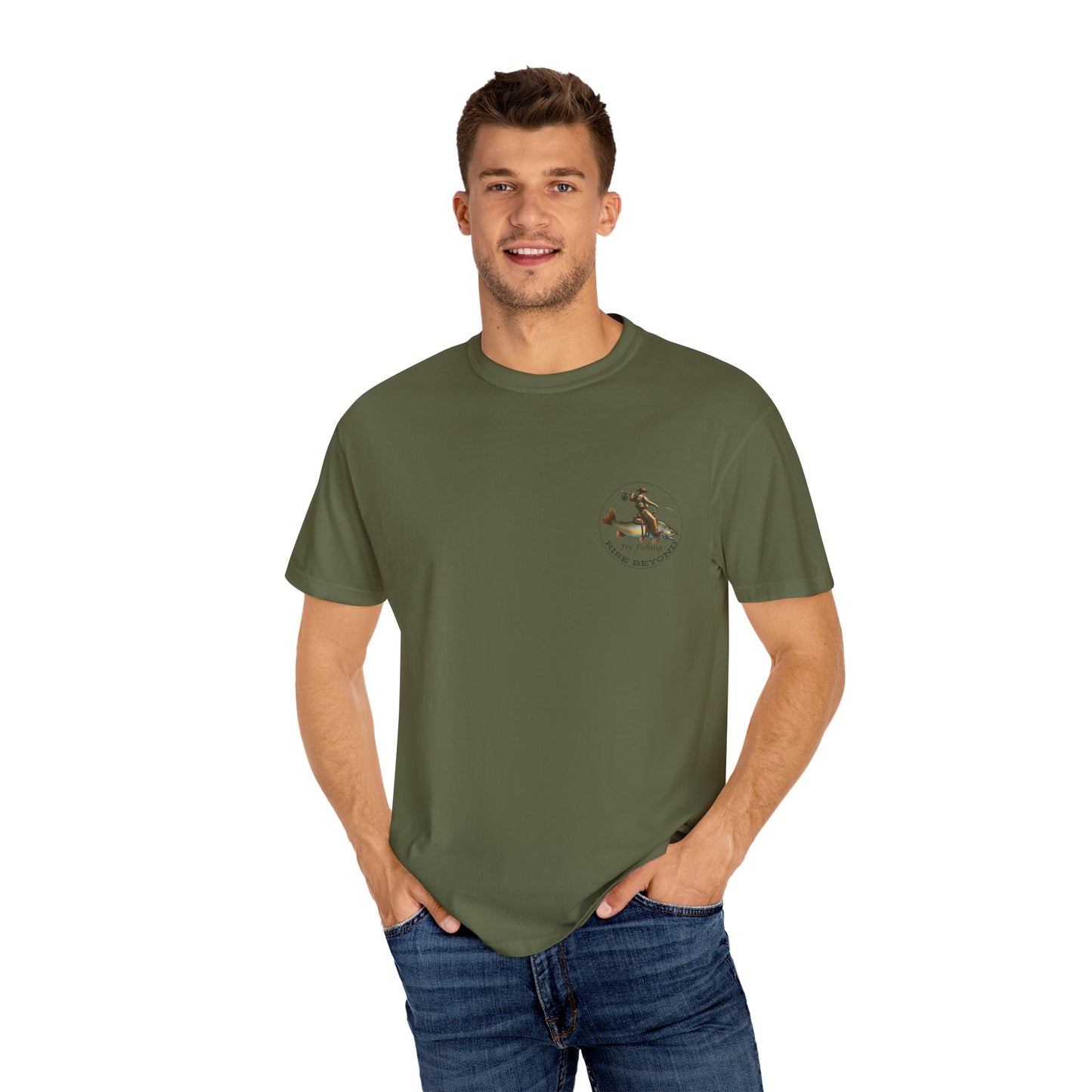 We’re Here for Your Flies – Stagecoach Raid Fly Fishing Tee Wild West Humor T-Shirt