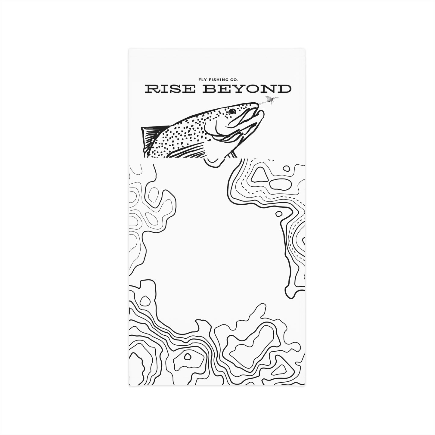 Rise Beyond Trout Head Topo Tube Scarf – Multifunctional Neck Gaiter & Sun Shield for Fishing and Outdoors