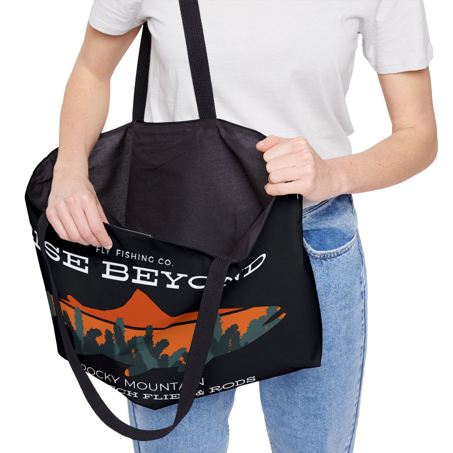 Rise Beyond Rocky Mountain Wader Bag WeekenderTote Bag,