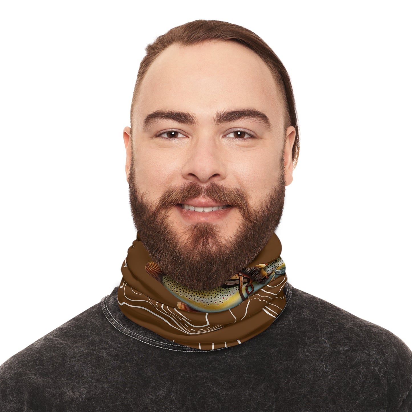 Rise Beyond Cowboy Trout Topo Tube Scarf – Multifunctional Neck Gaiter & Sun Shield