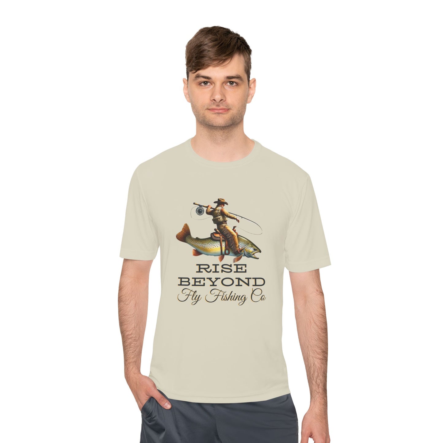Rise Beyond Cowboy Trout Performance Tee – Moisture Wicking