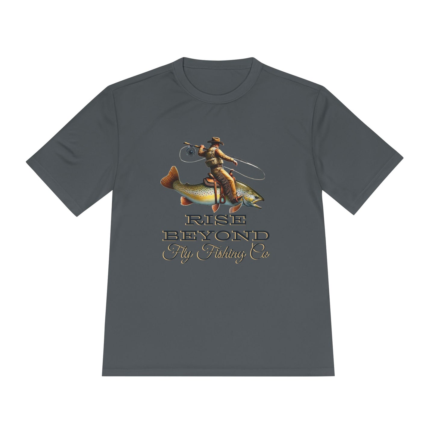Rise Beyond Cowboy Trout Performance Tee – Moisture Wicking