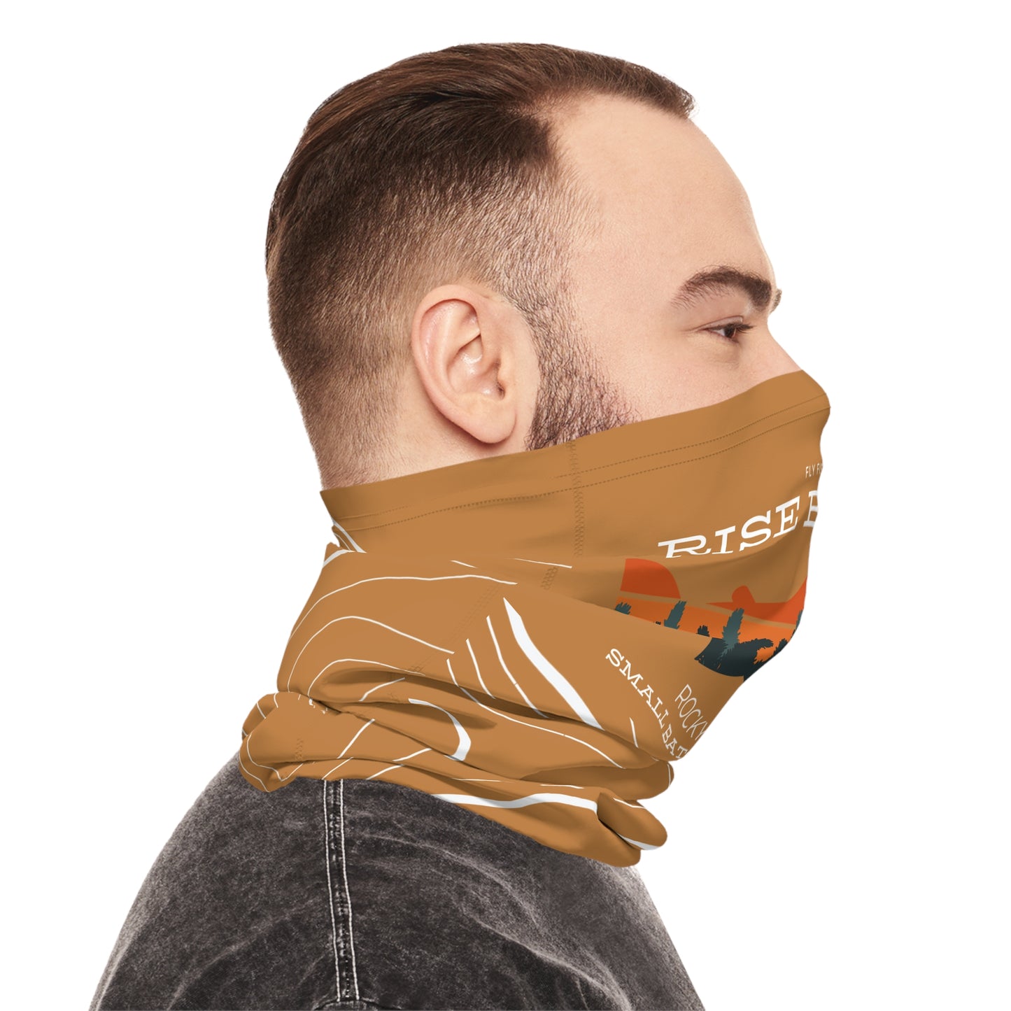Rise Beyond Rocky Mountain Topo Tube Scarf – Multifunctional Neck Gaiter & Sun Shield
