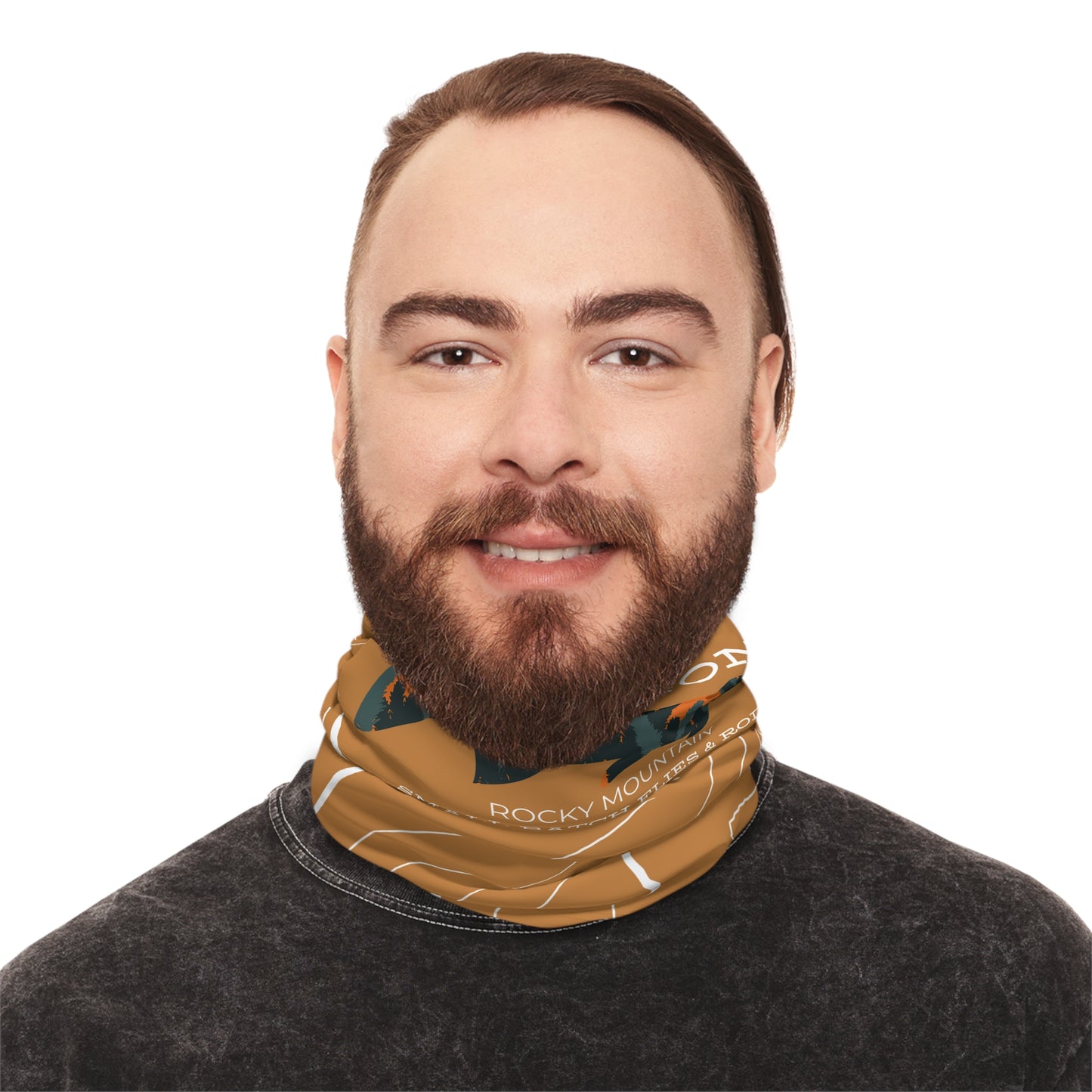 Rise Beyond Rocky Mountain Topo Tube Scarf – Multifunctional Neck Gaiter & Sun Shield