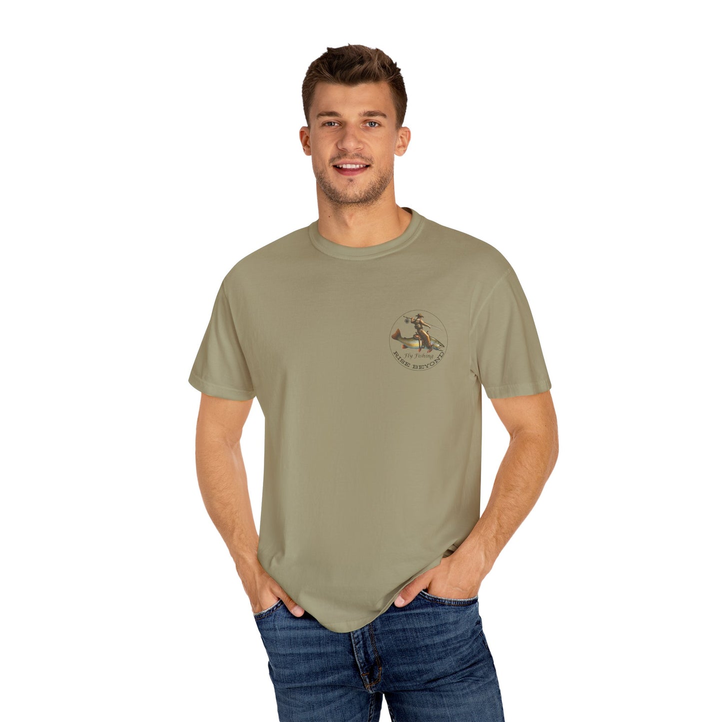 We’re Here for Your Flies – Outlaw Trio Fly Fishing Tee Cowboy Graphic T-Shirt Cowboy Humor