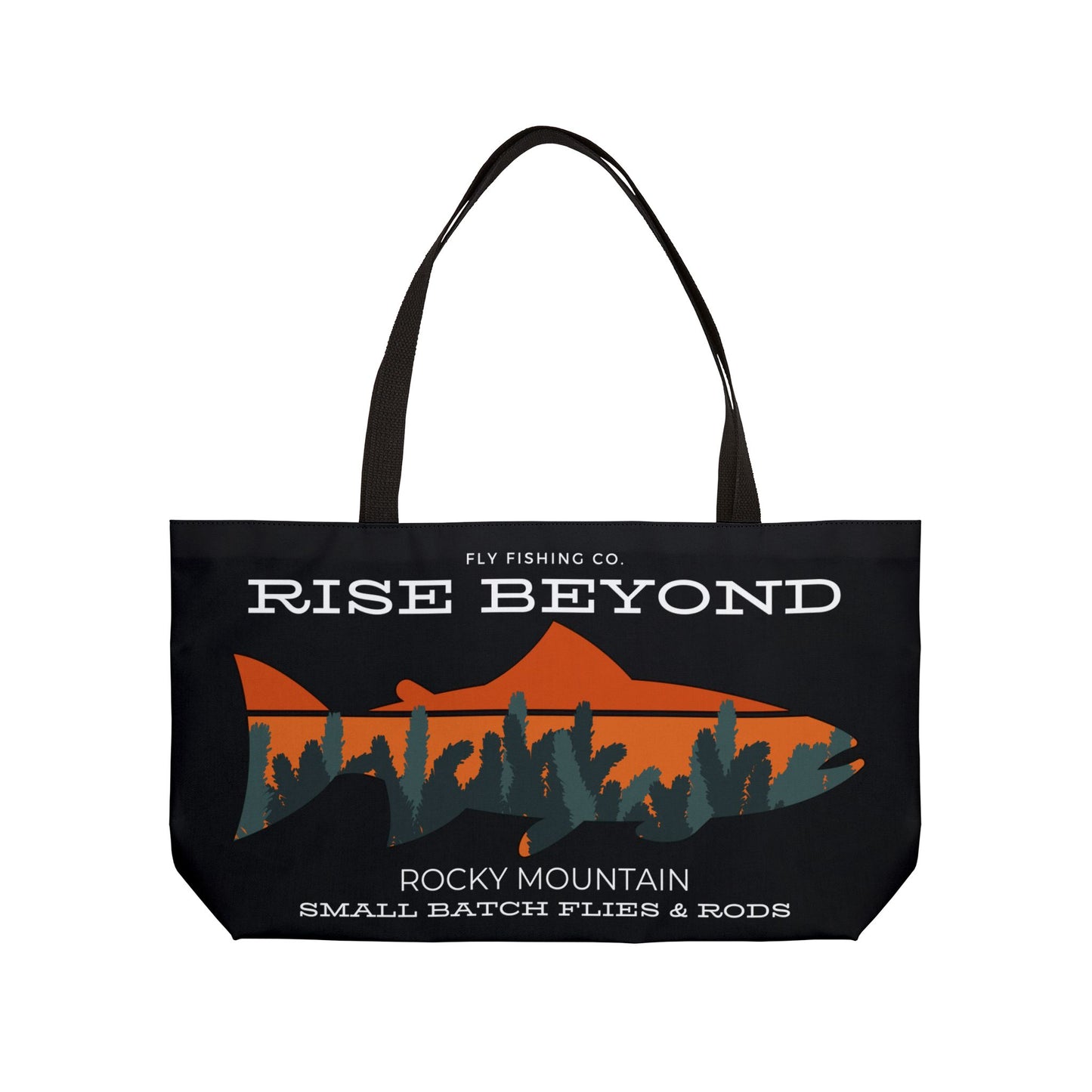 Rise Beyond Rocky Mountain Wader Bag WeekenderTote Bag,
