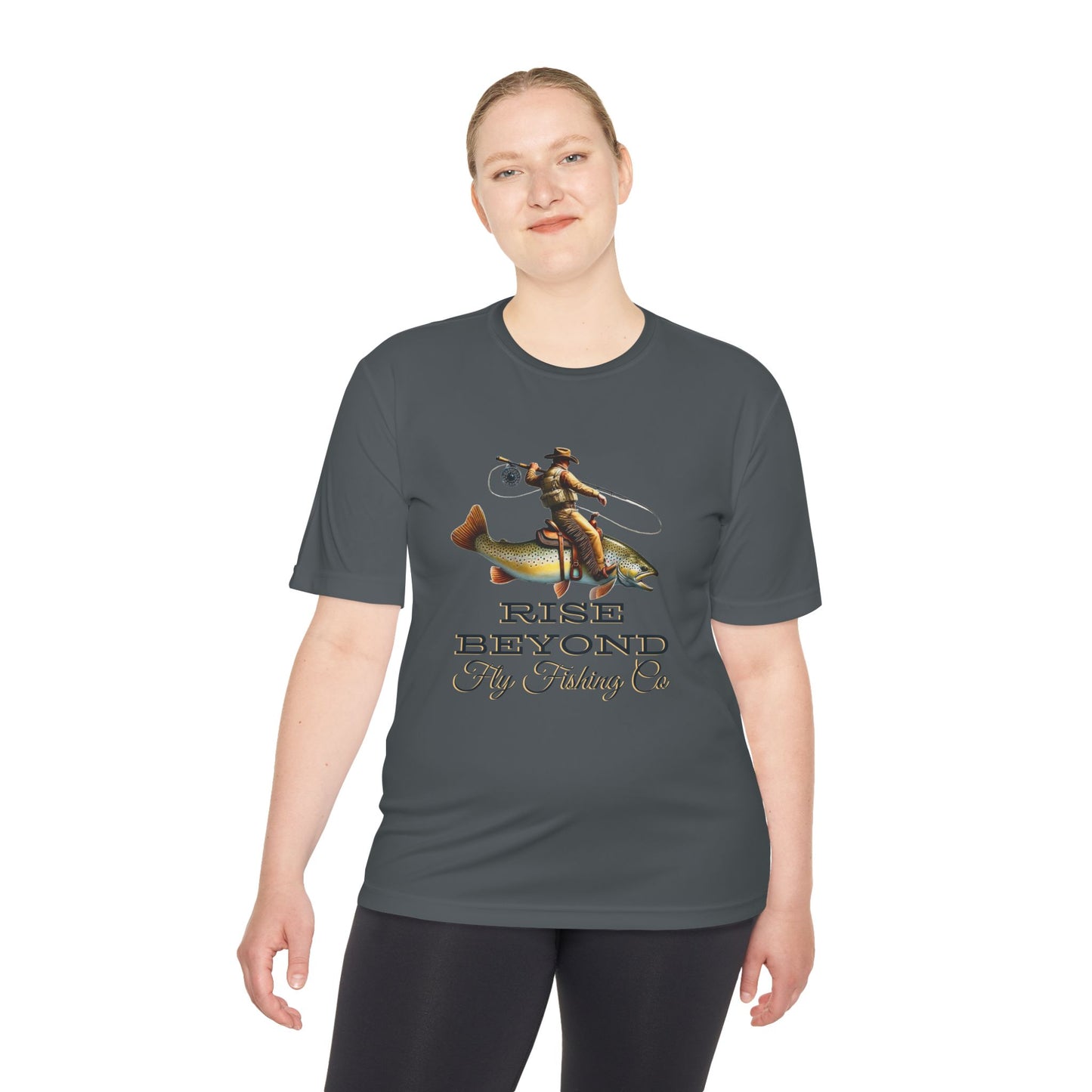 Rise Beyond Cowboy Trout Performance Tee – Moisture Wicking