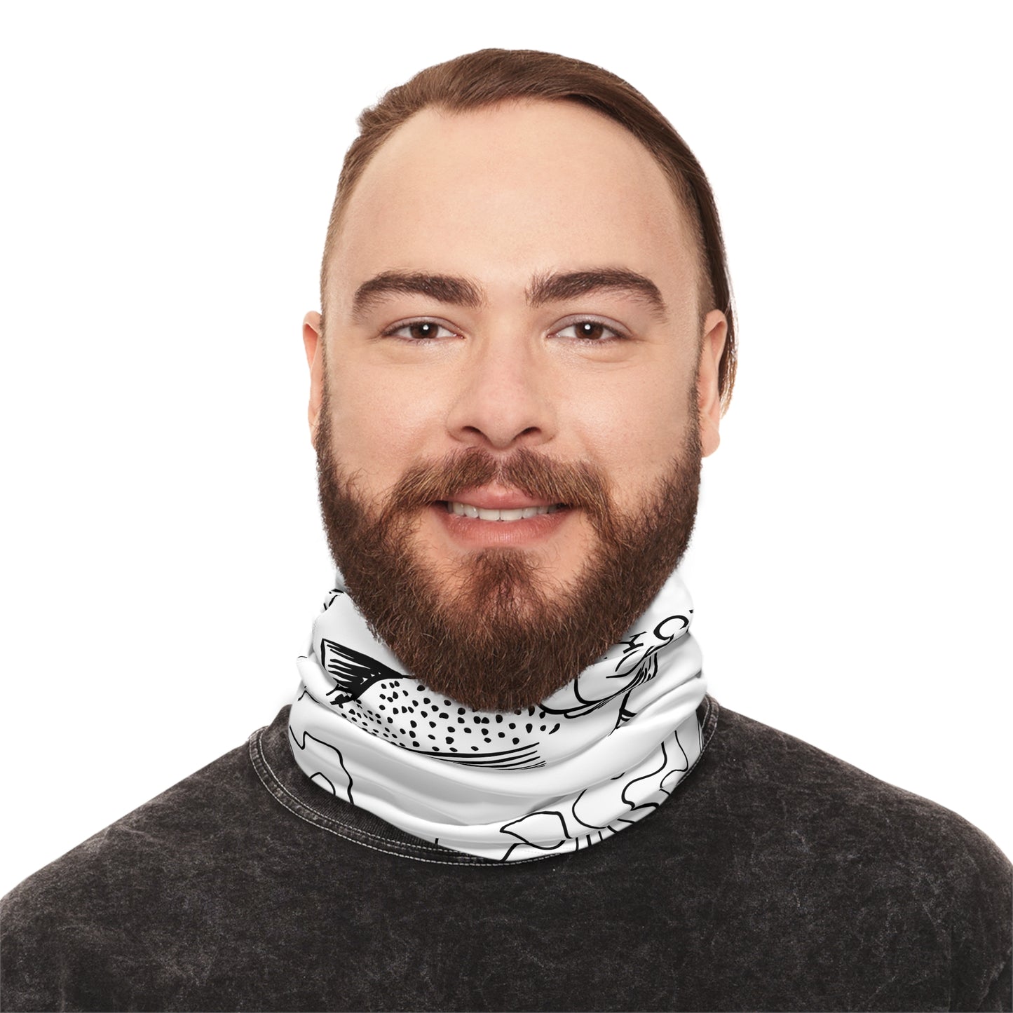 Rise Beyond Trout Head Topo Tube Scarf – Multifunctional Neck Gaiter & Sun Shield for Fishing and Outdoors