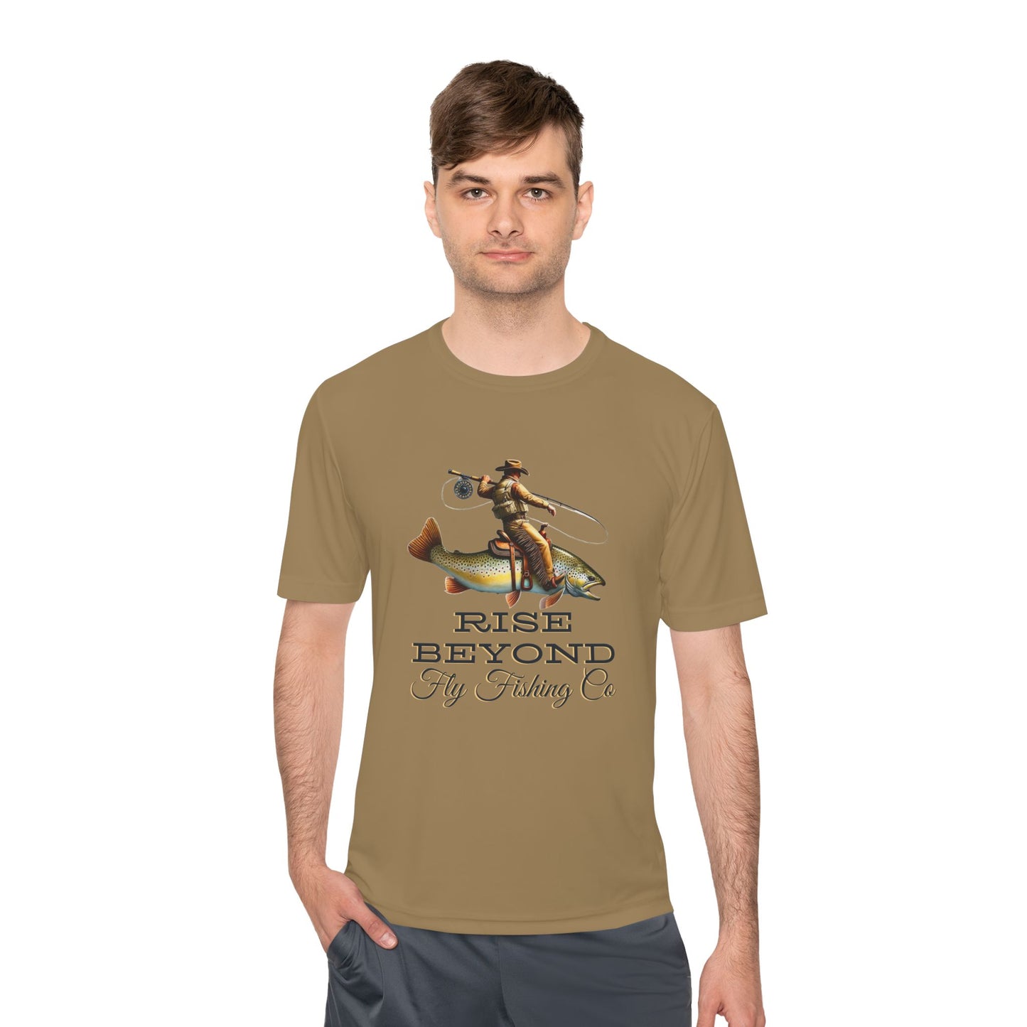 Rise Beyond Cowboy Trout Performance Tee – Moisture Wicking