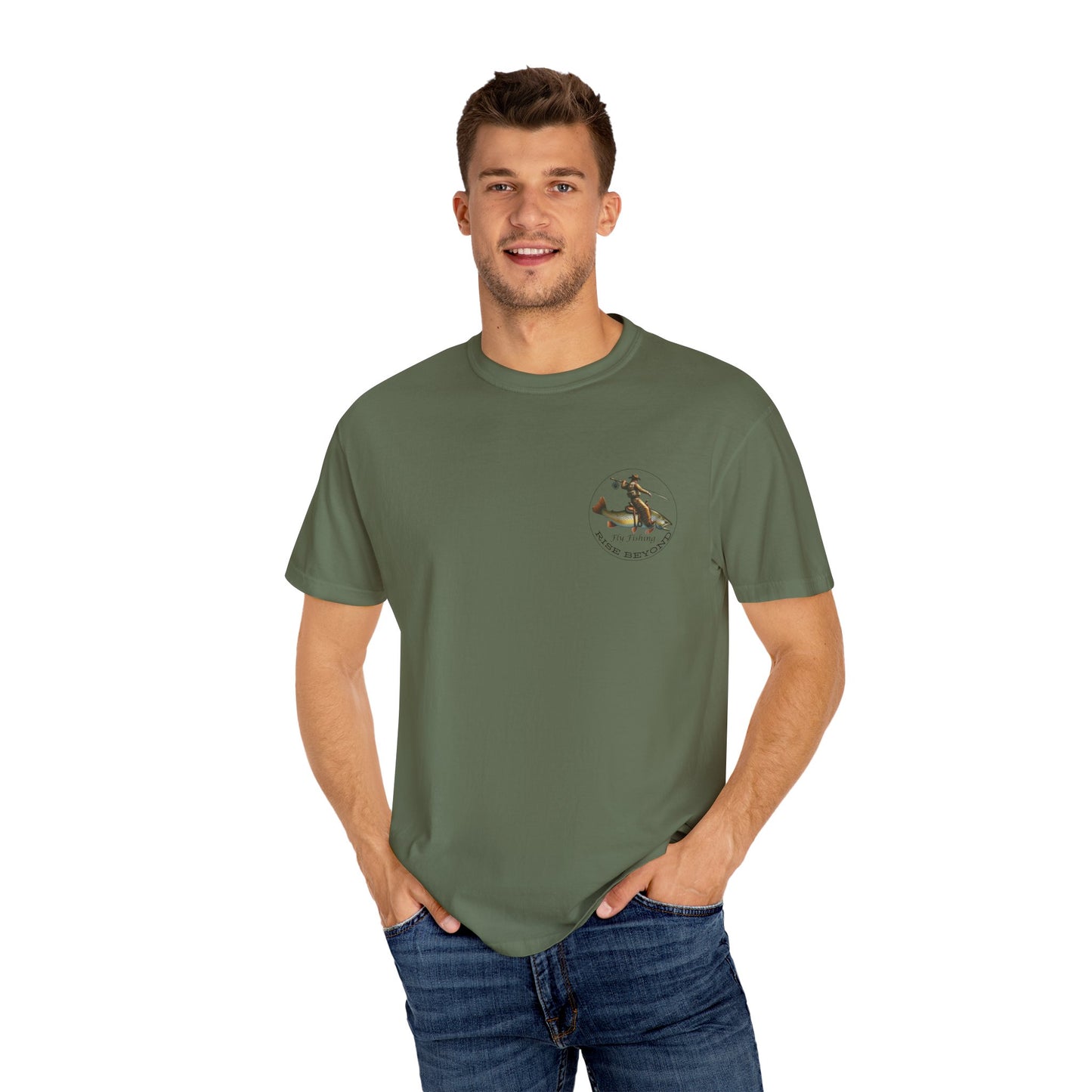 We’re Here for Your Flies – Outlaw Trio Fly Fishing Tee Cowboy Graphic T-Shirt Cowboy Humor