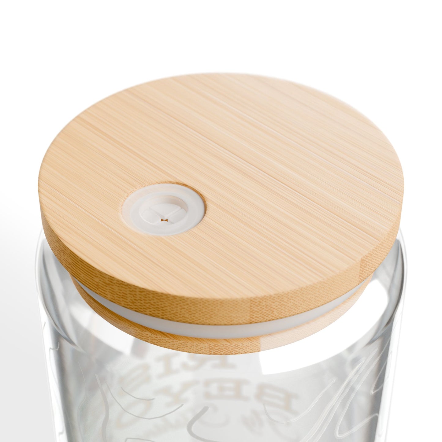 Rise Beyond Cowboy Trout Glass Cup with Bamboo Lid & Straw – Reusable Tumbler for Coffee, Tea & Cold Drinks