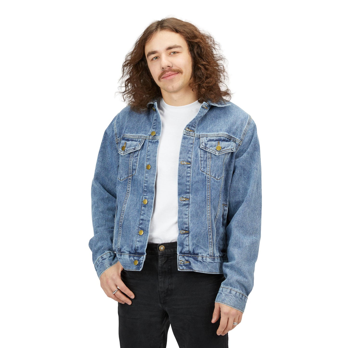 Rise Beyond Cowboy Trout Vintage-Inspired Men's Denim Jacket