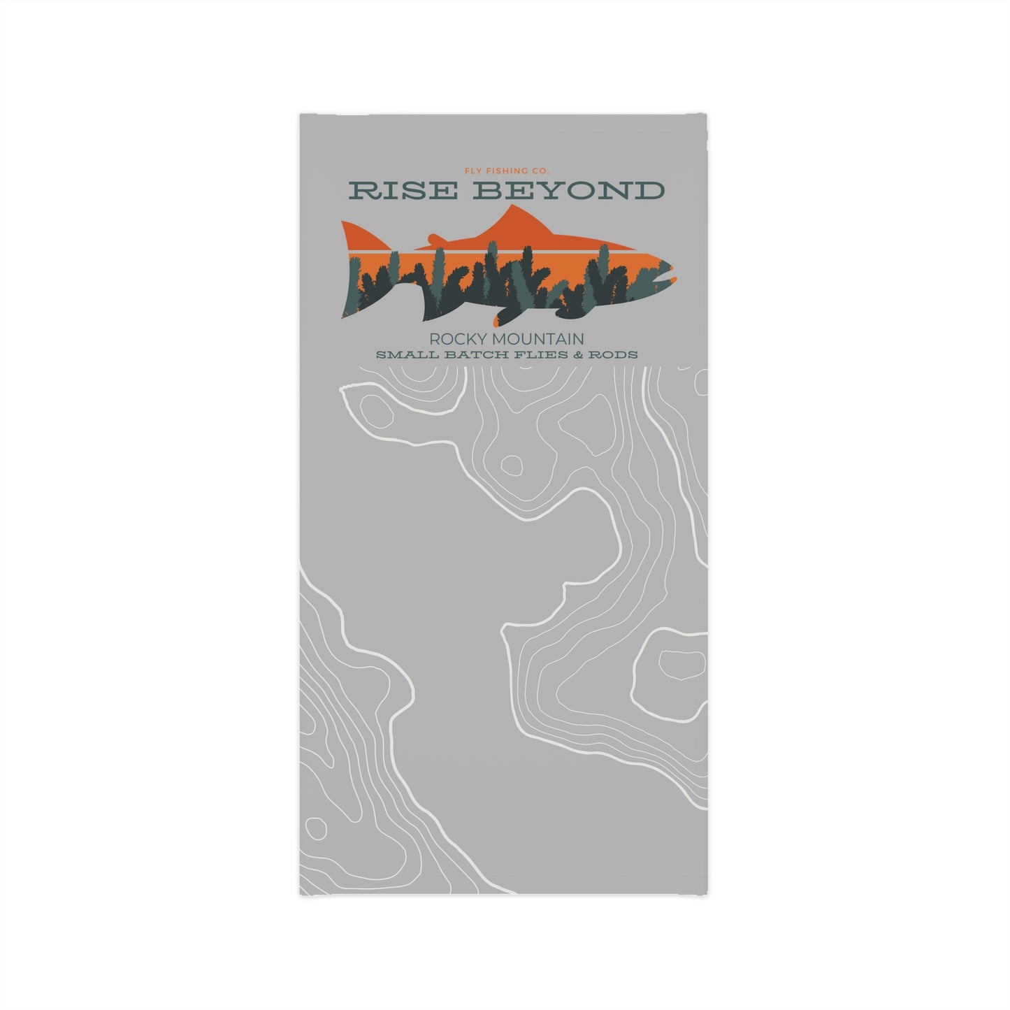 Rise Beyond Rocky Mountain Gray Topo Tube Scarf – Multifunctional Neck Gaiter & Sun Shield