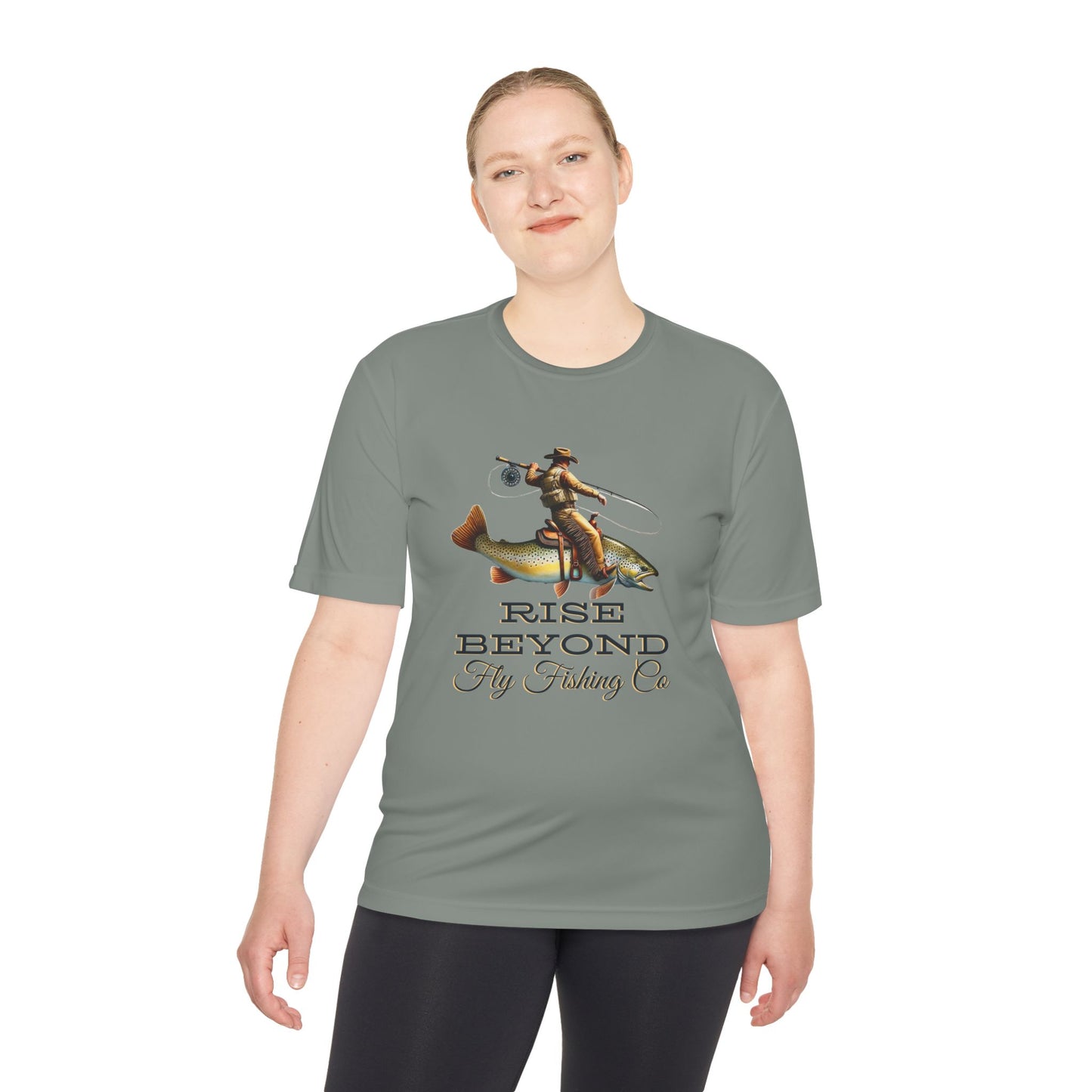 Rise Beyond Cowboy Trout Performance Tee – Moisture Wicking