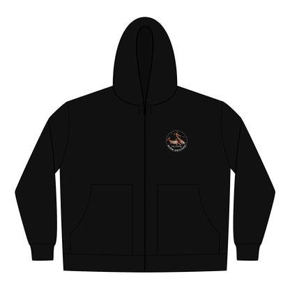 Embroidered Men's Duck Cloth Hooded Work Jacket – Durable Workwear with Logo Chest Stitching