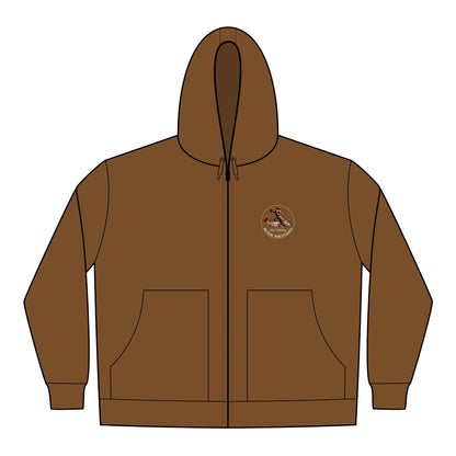 Embroidered Men's Duck Cloth Hooded Work Jacket – Durable Workwear with Logo Chest Stitching