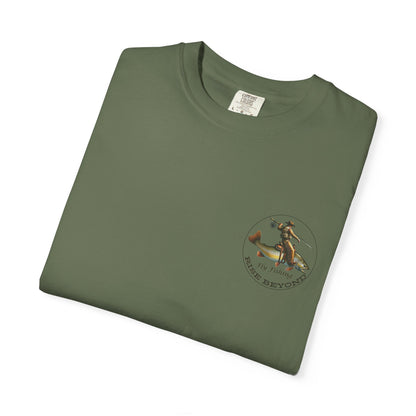 We’re Here for Your Flies – Outlaw Trio Fly Fishing Tee Cowboy Graphic T-Shirt Cowboy Humor