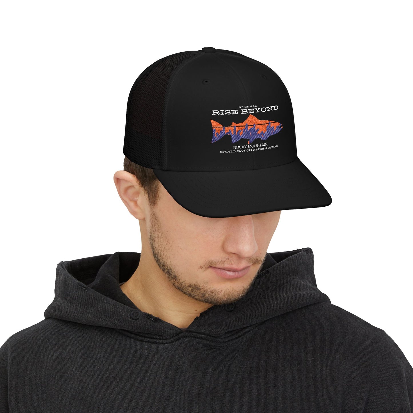 Rise Beyond Rocky Mountain Trout Trucker Hat
