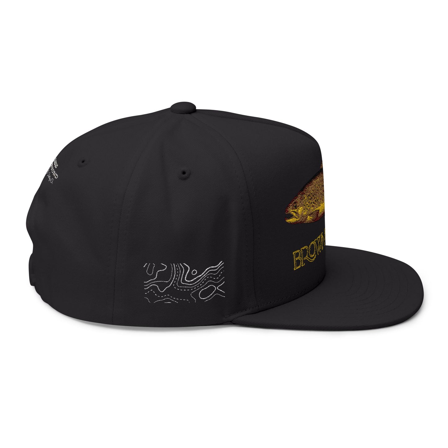 Brook Trout Hat | Trout of the Divide Colorado Fly Fishing | Snap Back Flat Bill | Topo