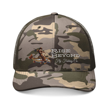 Rise Beyond Cowboy Trout Camo Trucker - Angler Hat