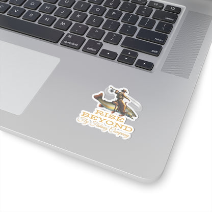 Cowboy Riding Trout Fly Fish Stickers