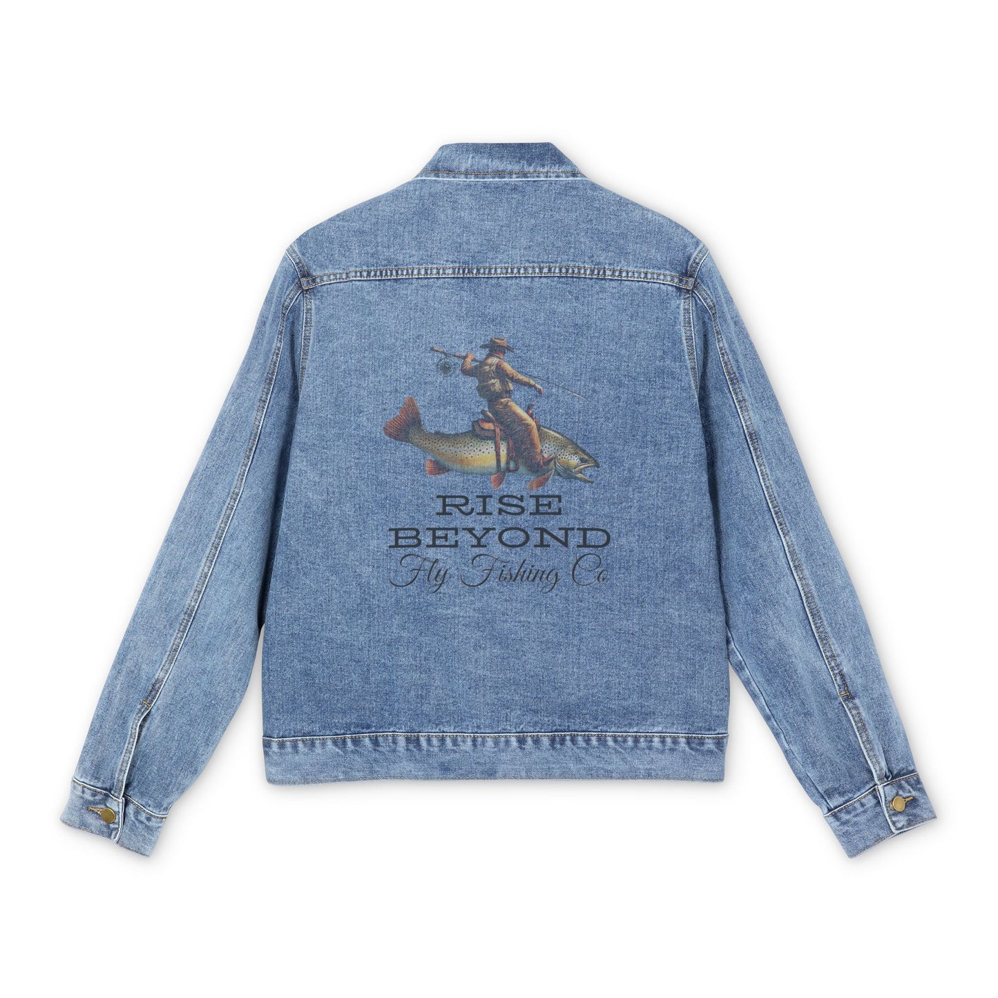 Rise Beyond Cowboy Trout Vintage-Inspired Men's Denim Jacket