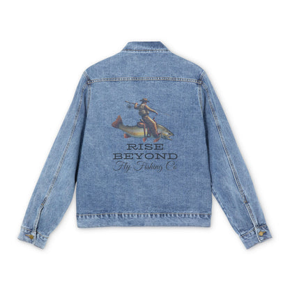 Rise Beyond Cowboy Trout Vintage-Inspired Men's Denim Jacket