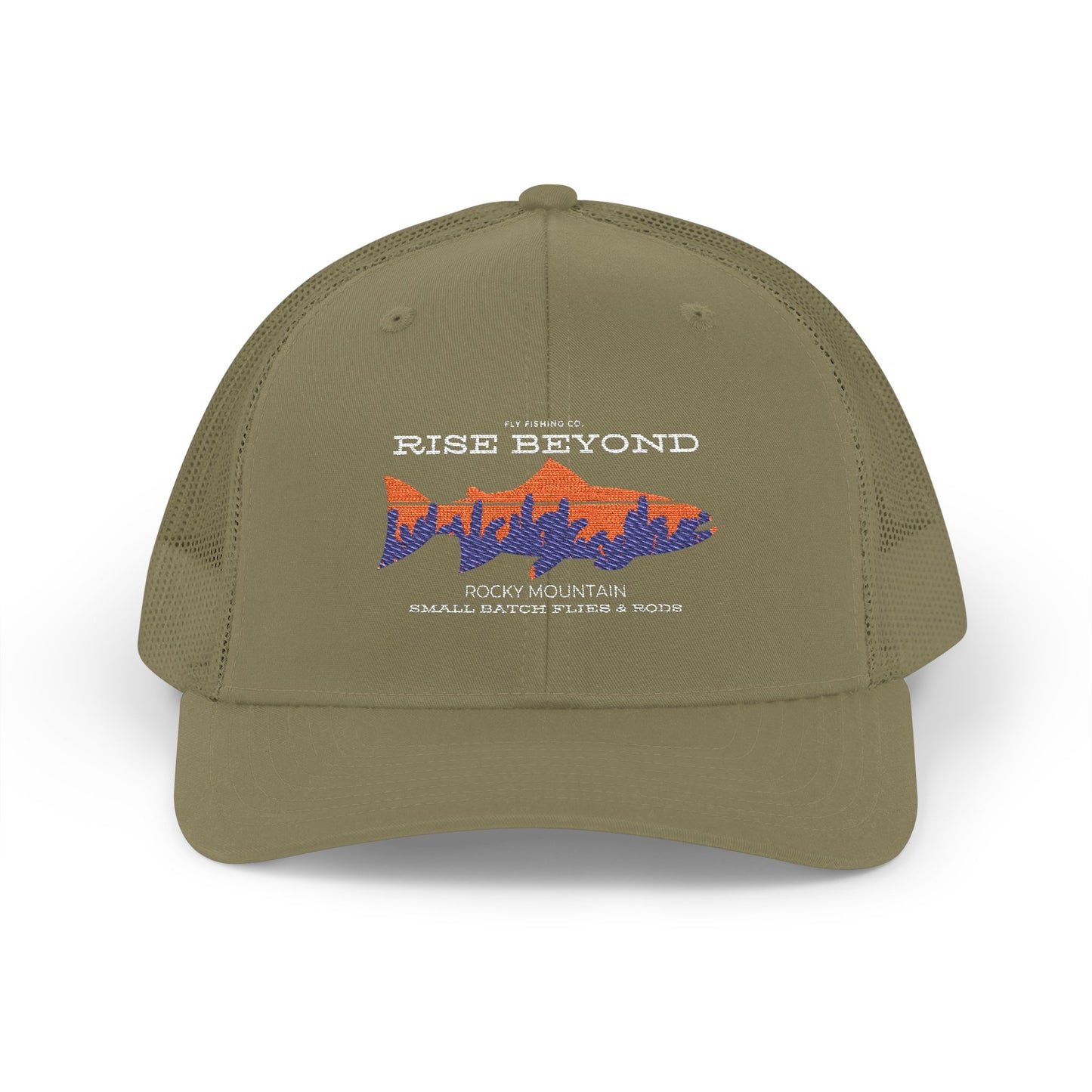 Rise Beyond Embroidered Trucker Cap — Adventure Mesh Snapback