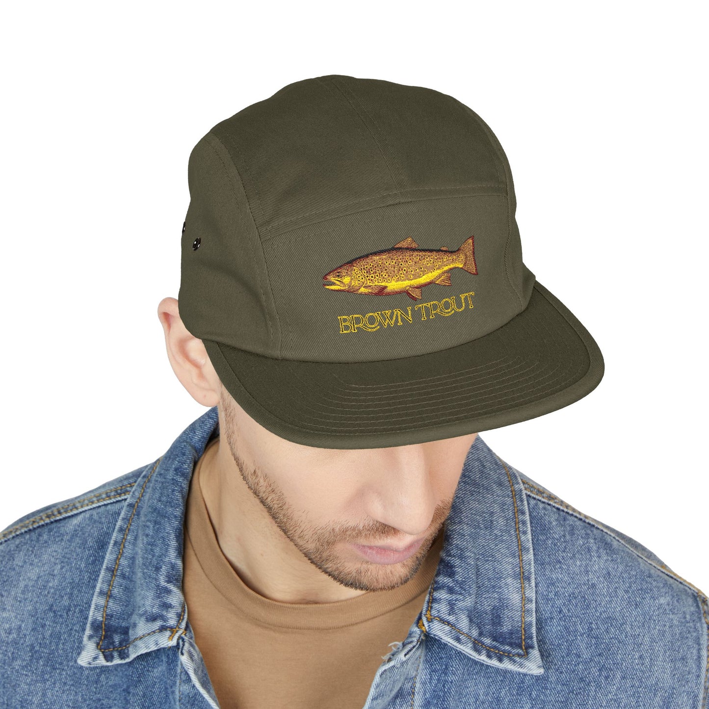 Brook Trout Hat | Trout of the Divide Colorado Fly Fishing | Embroidered 5-Panel Cap