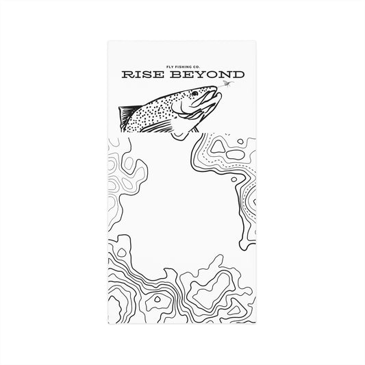 Rise Beyond Trout Head Topo Tube Scarf – Multifunctional Neck Gaiter & Sun Shield for Fishing and Outdoors