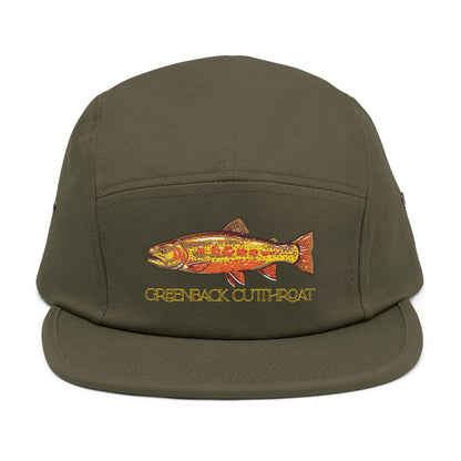 Greenback Cutthroat Hat | Trout of the Divide Colorado Fly Fishing | Embroidered 5-Panel Cap