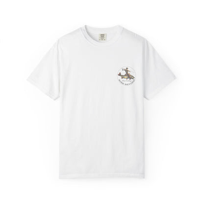 We’re Here for Your Flies – Stagecoach Raid Fly Fishing Tee Wild West Humor T-Shirt