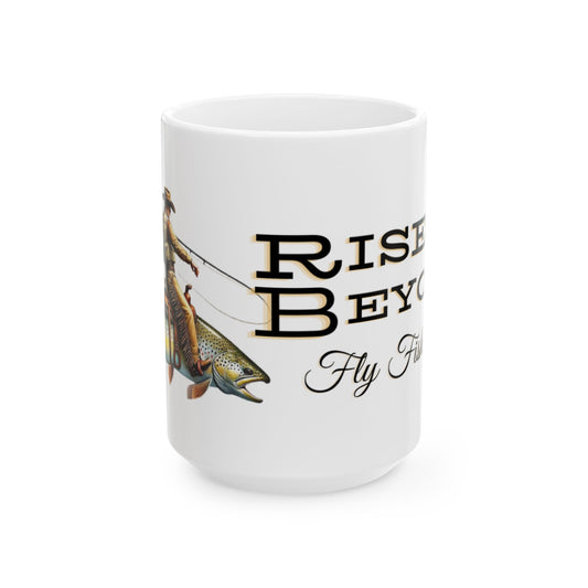 Rise Beyond Cowboy Trout Logo Mug