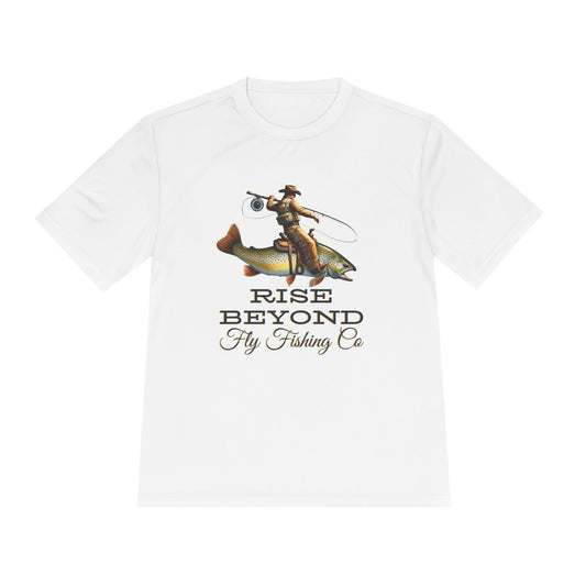 Rise Beyond Cowboy Trout Performance Tee – Moisture Wicking