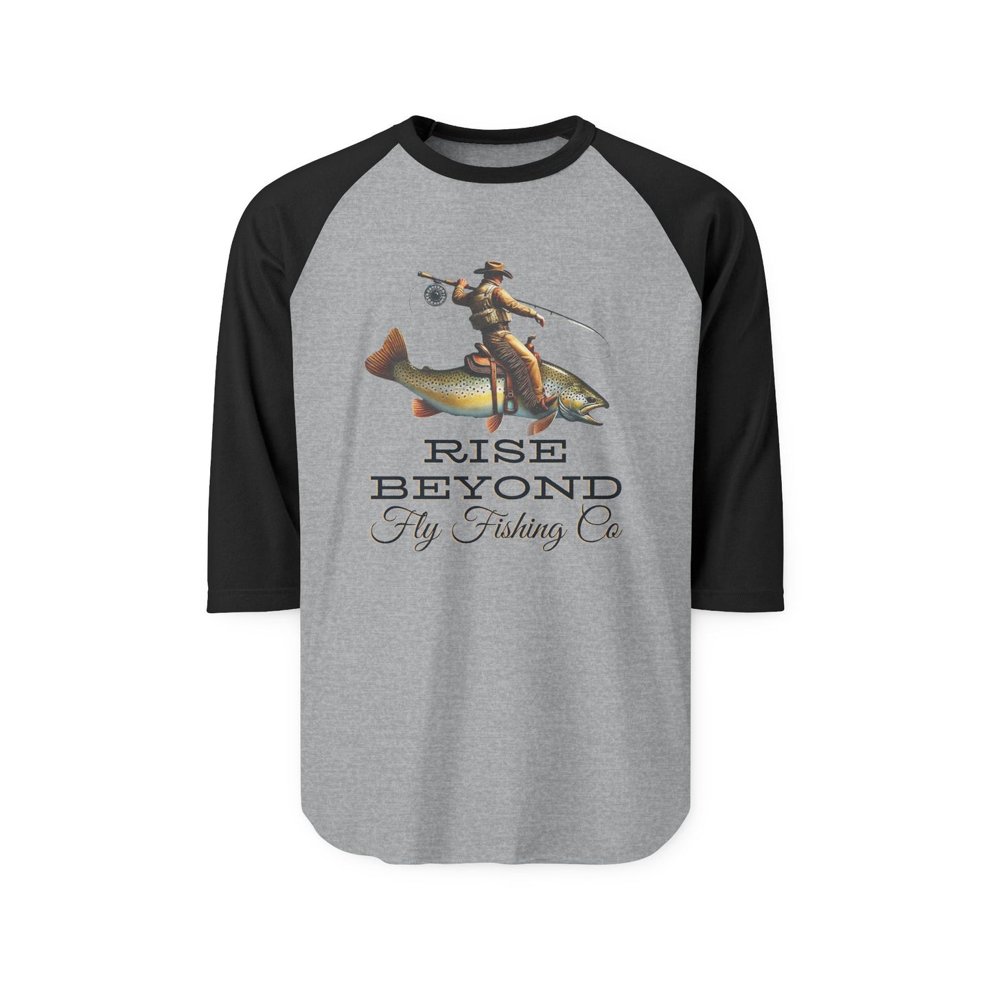 Rise Beyond Cowboy Trout Raglan Tee
