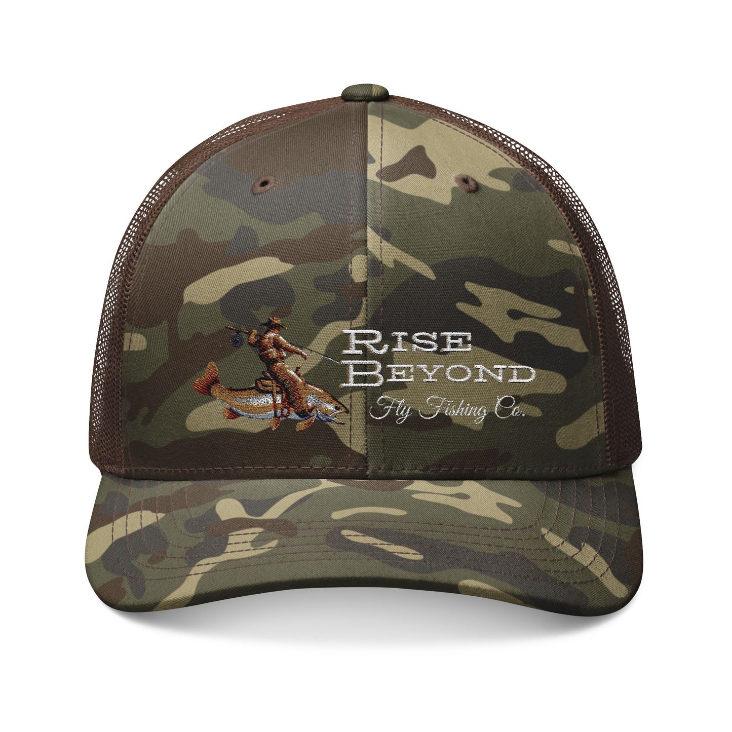 Rise Beyond Cowboy Trout Camo Trucker - Angler Hat
