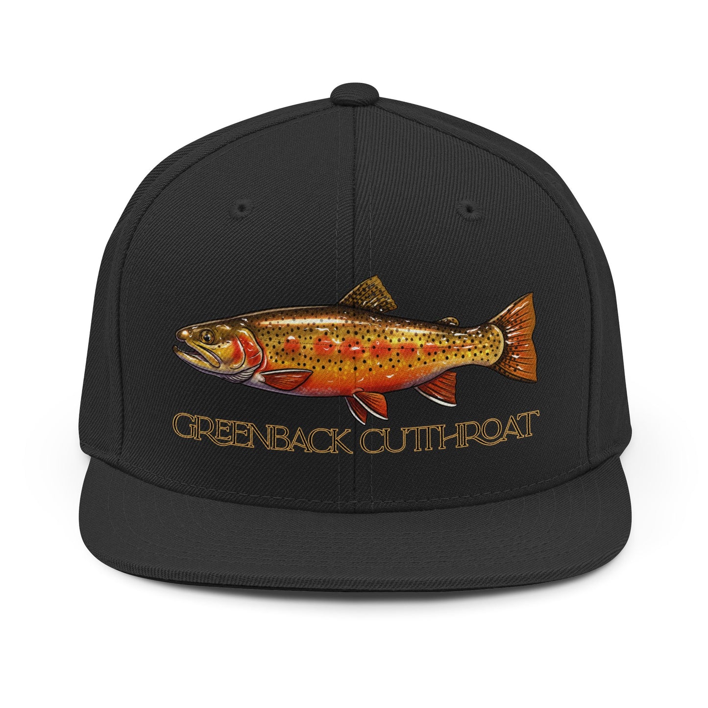 Greenback Cutthroat Trout Snapback Hat — Fishing Cap for Anglers