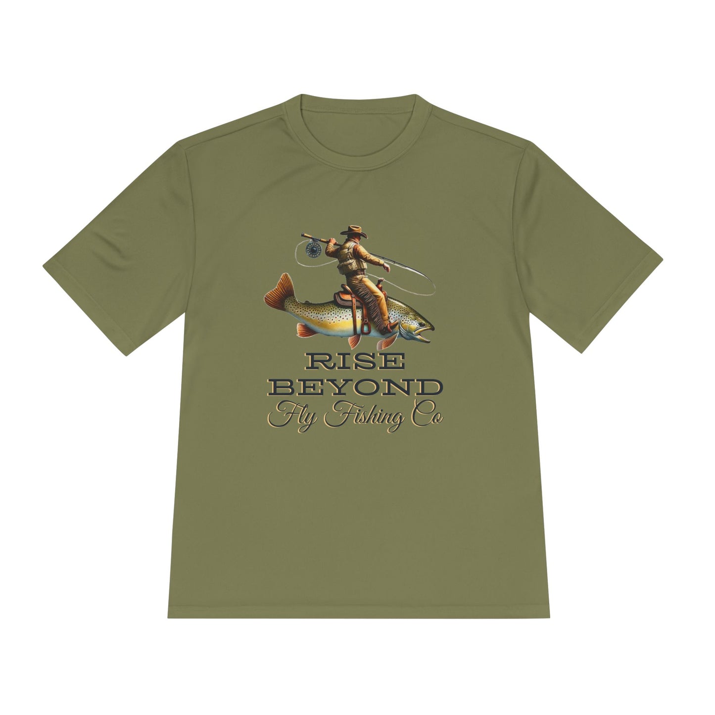 Rise Beyond Cowboy Trout Performance Tee – Moisture Wicking