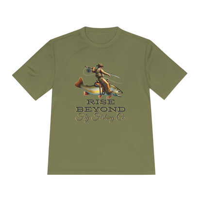Rise Beyond Cowboy Trout Performance Tee – Moisture Wicking