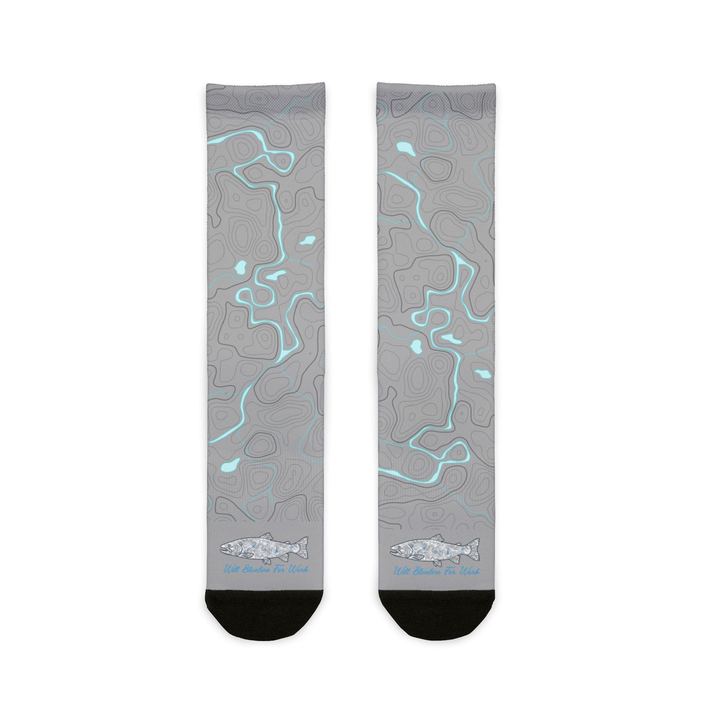 Will Blueline for Work | Topo Flow Fly Fishing Socks | River Worn Performance Crew Socks