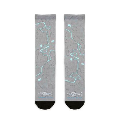 Will Blueline for Work | Topo Flow Fly Fishing Socks | River Worn Performance Crew Socks