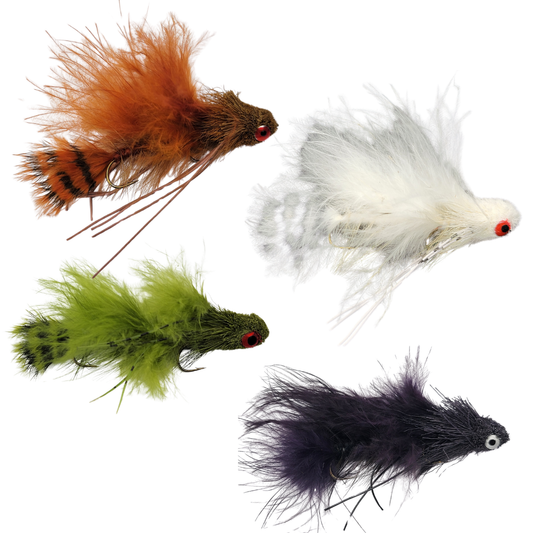 Dungeon Fly Streamer Pack – 4 Articulated Flies for Trophy Trout – Big, Bold & Deadly