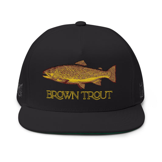 Brook Trout Hat | Trout of the Divide Colorado Fly Fishing | Snap Back Flat Bill | Topo
