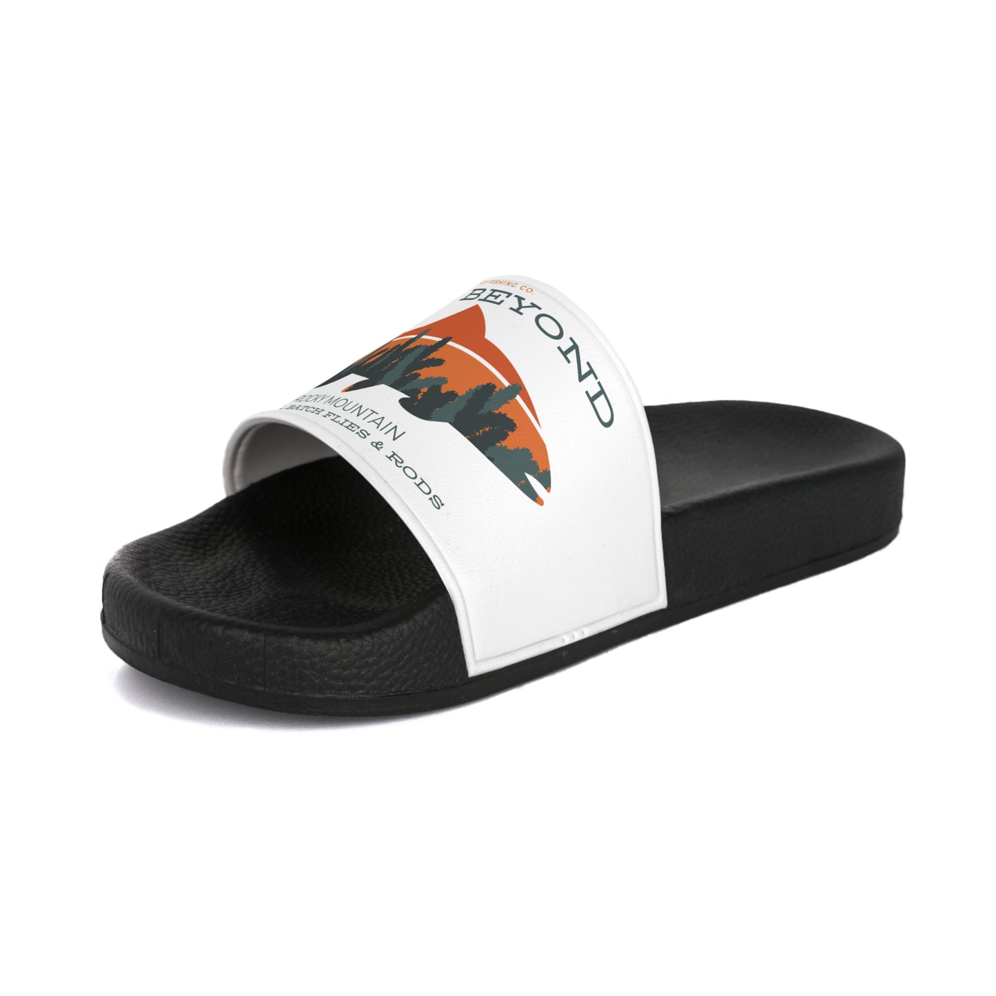 Slide Sandals - 'Rise Beyond' Mountain Graphic Pool Slides for Men