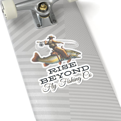 Cowboy Trout Fly Fishing Stickers