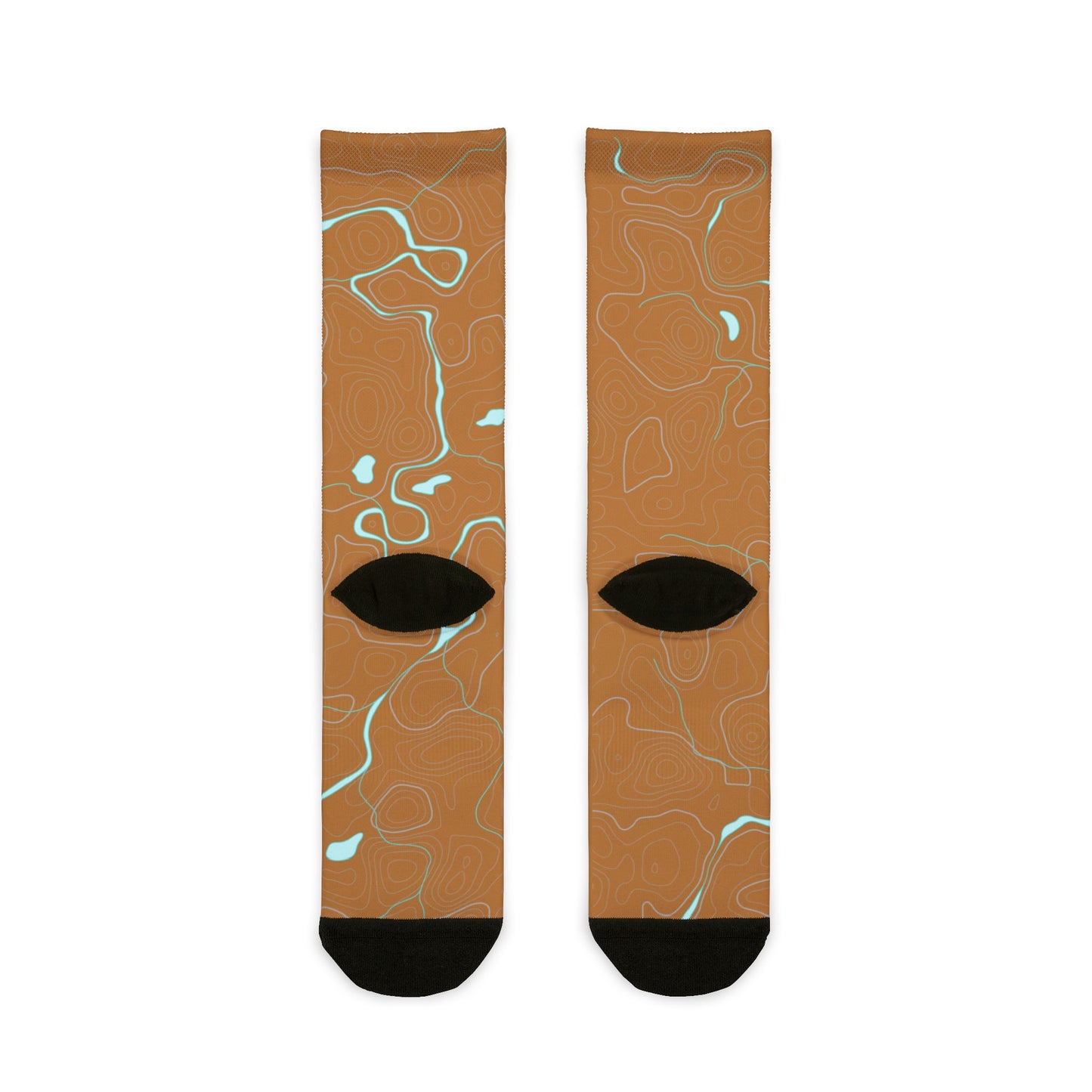 Last Cast I Swear Brown Trout Socks | Topographic Fly Fishing Crew Socks